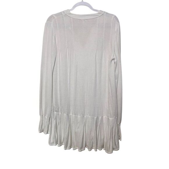Free People Your Girl Tunic Dress Women XS White Ruffle Hi-Low Lagenlook Boho - Picture 2 of 7